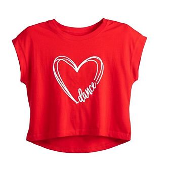 Women's Dance Crop T-Shirt Danz N Motion Heart Dance Jazz Hip Hop