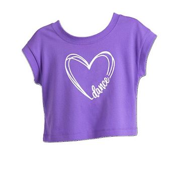 Girl's Dance Crop T-Shirt Danz N Motion Heart Dance Jazz Hip Hop