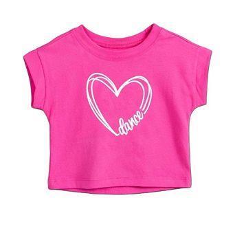 Girl's Dance Crop T-Shirt Danz N Motion Heart Dance Jazz Hip Hop