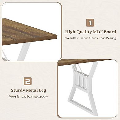 Dining Table For 4-6 People,Rectangle Kitchen Table,Long Dining Room Table,Dinner Table,Table Only