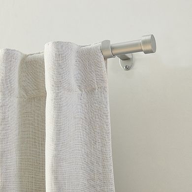 Threadmade Serena 1-Inch Adjustable Single Curtain Rod with End Cap Finials