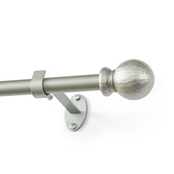 Threadmade Home Farmhouse Ball 3/4-Inch Adjustable Decorative Window Curtain Rod