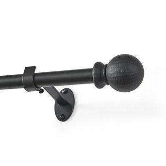 Threadmade Home Farmhouse Ball 3/4-Inch Adjustable Decorative Window Curtain Rod