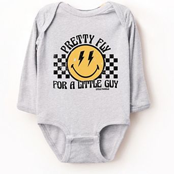 SmileyWorld Pretty Fly For A Little Guy - Infant Long Sleeve Bodysuit