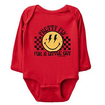 SmileyWorld Pretty Fly For A Little Guy - Infant Long Sleeve Bodysuit