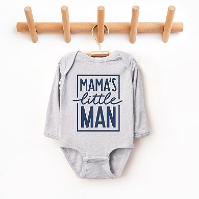 Mama's Little Man - Infant Long Sleeve Bodysuit