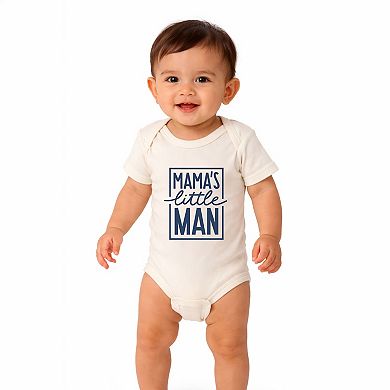 Mama's Little Man - Infant Short Sleeve Graphic Bodysuit