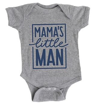 Mama's Little Man - Infant Short Sleeve Graphic Bodysuit
