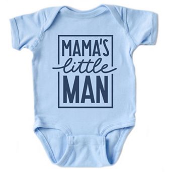 Mama's Little Man - Infant Short Sleeve Graphic Bodysuit