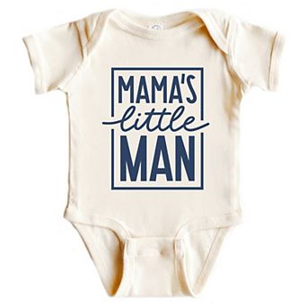 Mama's Little Man - Infant Short Sleeve Graphic Bodysuit