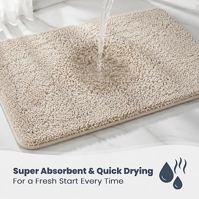 Super Absorbent Quick Dry Non Slip Washable Recycled Fiber Soft Bath Mat