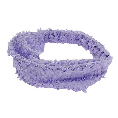 Three-dimensional Flower Lace Wide Headband for Women 1 Pc