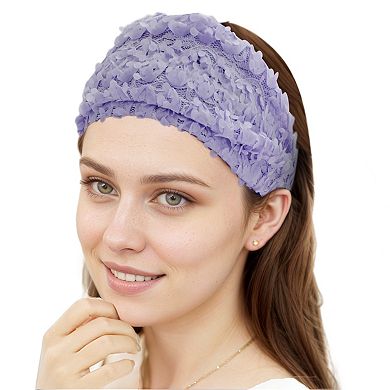 Three-dimensional Flower Lace Wide Headband for Women 1 Pc