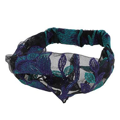 Flowers Lace Wide Headband for Women 1 Pc