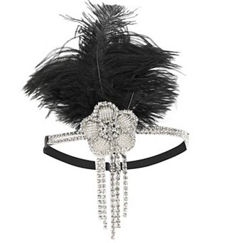 Flower Feather Headband 1 pc