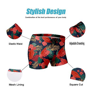 COOFANDY Mens Quick Dry Lightweight Square Leg Cut Trunks Swimwear