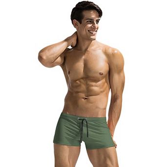 COOFANDY Mens Swim Briefs Square Cut Swim Trunk Swimming Shorts Swimwear Boardshort