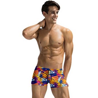 COOFANDY Mens Quick Dry Lightweight Square Leg Cut Trunks Swimwear