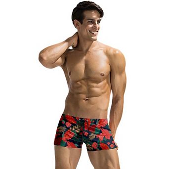 COOFANDY Mens Quick Dry Lightweight Square Leg Cut Trunks Swimwear