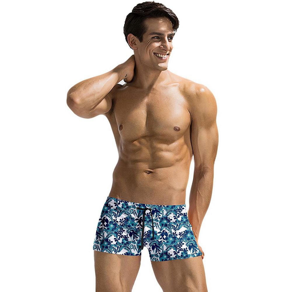 COOFANDY Mens Quick Dry Lightweight Square Leg Cut Trunks Swimwear