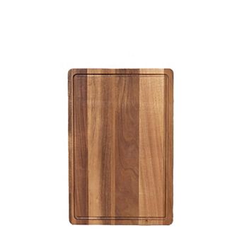Acacia Cutting Board 18x12", Reversible Butcher Block with Juice Groove, Cheese Platter Serving Tray