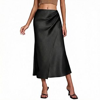 Women's Satin Midi Skirt
