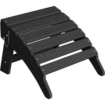 Adirondack Folding Ottoman, HDPE, All-Weather for Deck & Patio