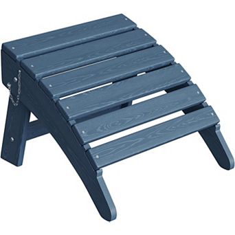 Adirondack Folding Ottoman, HDPE, All-Weather for Deck & Patio