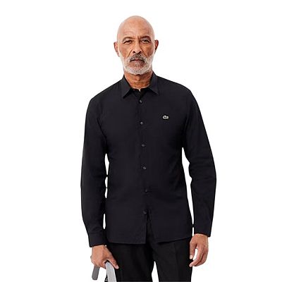 lacoste long sleeve dress shirt LACOSTE Mens Button Down Long Sleeve Dress Shirt Stripes Beige/White/Blue  42