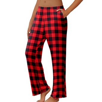 Ekouaer Womens Pajama Pants Lounge Pajama Bottoms Stretch Sleep Pants Wide Leg Pajama Bottoms