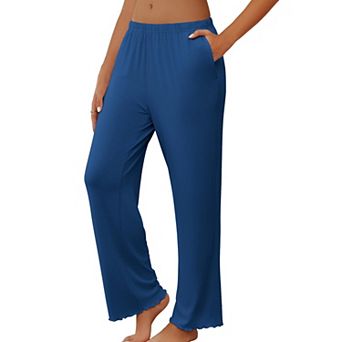 Ekouaer Womens Pajama Pants Lounge Pajama Bottoms Stretch Sleep Pants Wide Leg Pajama Bottoms
