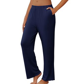 Ekouaer Womens Pajama Pants Lounge Pajama Bottoms Stretch Sleep Pants Wide Leg Pajama Bottoms