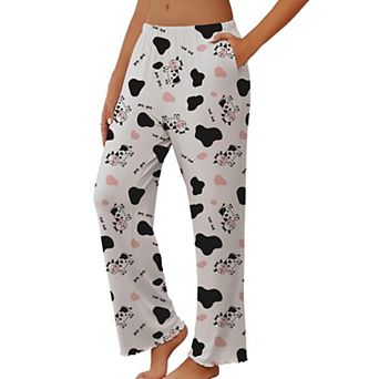 Ekouaer Womens Pajama Pants Lounge Pajama Bottoms Stretch Sleep Pants Wide Leg Pajama Bottoms