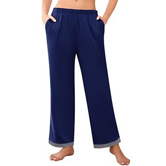 Ekouaer Soft Pajama Pants Elastic Waist Casual Lounge Yoga Pajama Bottoms with Pockets