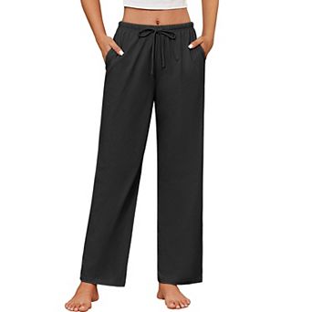 Ekouaer Womens Cotton Pajama Pants Casual Drawstring Pajama Bottom Soft Pajama Pants