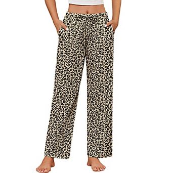 Ekouaer Womens Cotton Pajama Pants Casual Drawstring Pajama Bottom Soft Pajama Pants