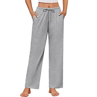 Ekouaer Womens Cotton Pajama Pants Casual Drawstring Pajama Bottom Soft Pajama Pants