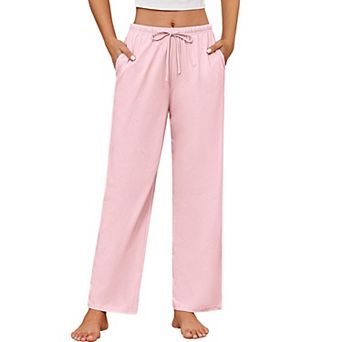 Ekouaer Womens Cotton Pajama Pants Casual Drawstring Pajama Bottom Soft Pajama Pants