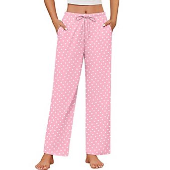 Ekouaer Womens Cotton Pajama Pants Casual Drawstring Pajama Bottom Soft Pajama Pants
