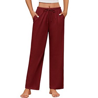 Ekouaer Womens Cotton Pajama Pants Casual Drawstring Pajama Bottom Soft Pajama Pants
