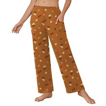 Ekouaer Pajama Pants Comfy Pajama Sleep Bottoms Casual Stretch Wide Leg Lounge Pants with Pockets