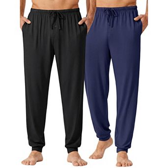 Ekouaer Mens Pajama Pants Jogger Sleep Pant Long Pajama Bottoms with Drawstring & Pockets