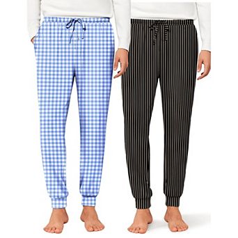 Ekouaer Mens Pajama Pants Jogger Sleep Pant Long Pajama Bottoms with Drawstring & Pockets