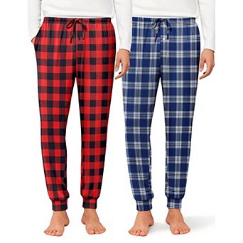 Ekouaer Mens Pajama Pants Jogger Sleep Pant Long Pajama Bottoms with Drawstring & Pockets
