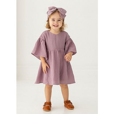 Precious Plum Bell Sleeve Dress