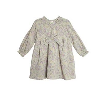 Lavender Meadows Floral Bow Dress