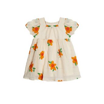 Pleated Petals Yellow Dress