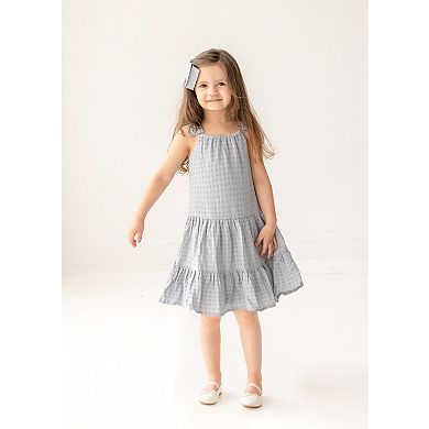 Checkmate Blue Tiered Dress