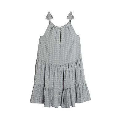 Checkmate Blue Tiered Dress