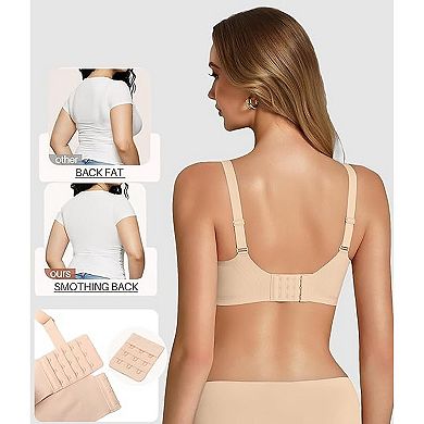 Avidlove Wireless Jelly Support Seamless Mesh Plunge Everyday T-Shirt Bralette